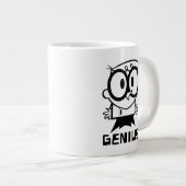 Dexter "Genius"アウトライングラフィック ジャンボコーヒーマグカップ (正面右)