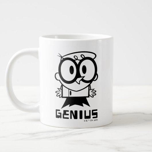 Dexter "Genius"アウトライングラフィック ジャンボコーヒーマグカップ (左)