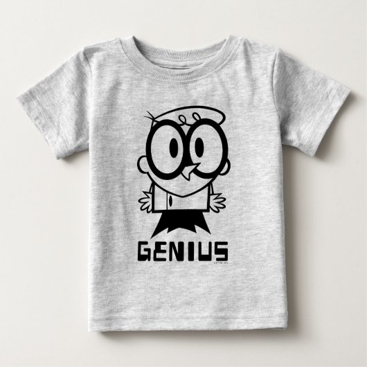 Dexter "Genius"アウトライングラフィック ベビーTシャツ (正面)