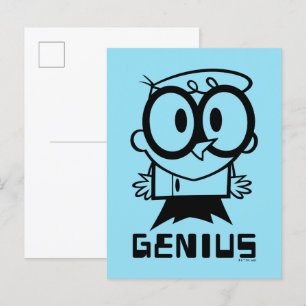 Dexter "Genius"アウトライングラフィック ポストカード