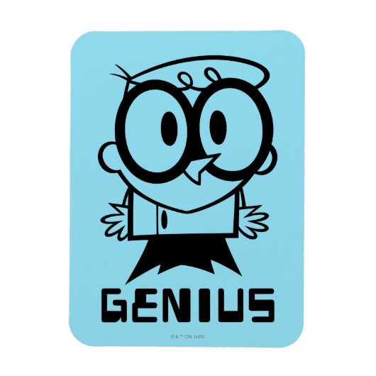 Dexter "Genius"アウトライングラフィック マグネット (縦)