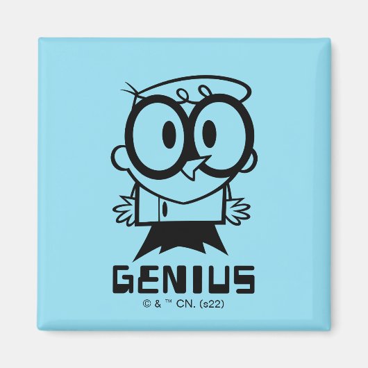 Dexter "Genius"アウトライングラフィック マグネット (正面)