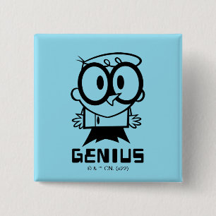 Dexter "Genius"アウトライングラフィック 缶バッジ
