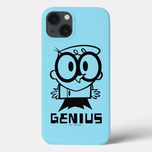 Dexter "Genius"アウトライングラフィック Case-Mate iPhoneケース (裏面)
