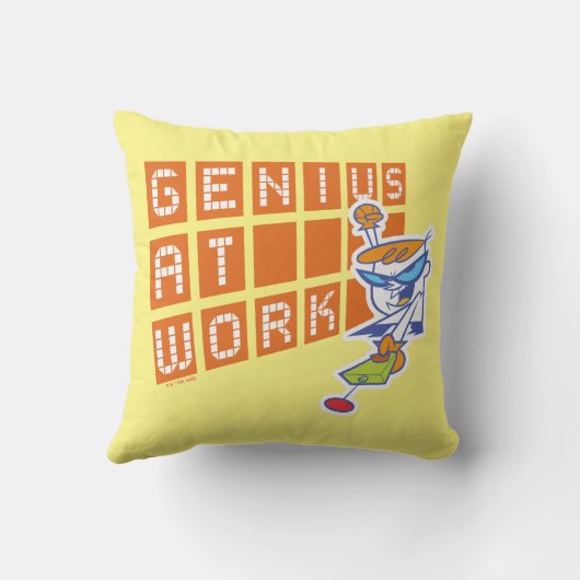 Dexter "Genius At Work" クッション (裏面)