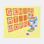 Dexter "Genius At Work" フリースブランケット (正面(横))
