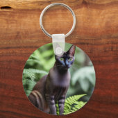 Dexter The Black Siamese Cat、キーリング キーホルダー (裏面)