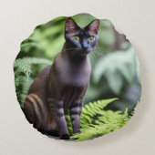Dexter The Black Siamese Cat, Round Cousion ラウンドクッション (裏面)