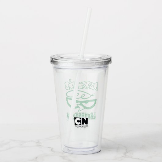 Dexter's Laboratory顔ロゴ アクリルタンブラー (裏面)