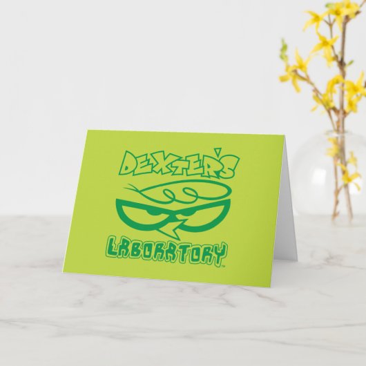 Dexter's Laboratory顔ロゴ カード (黄色い花)