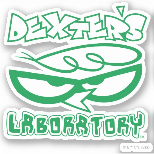 Dexter's Laboratory顔ロゴ シール (正面)