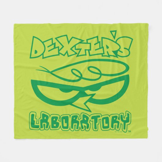 Dexter's Laboratory顔ロゴ フリースブランケット (正面(横))