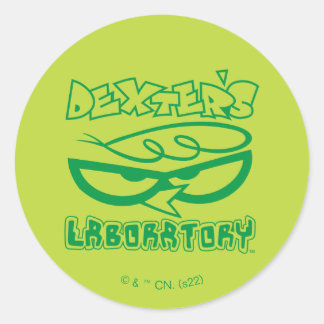 Dexter's Laboratory顔ロゴ ラウンドシール
