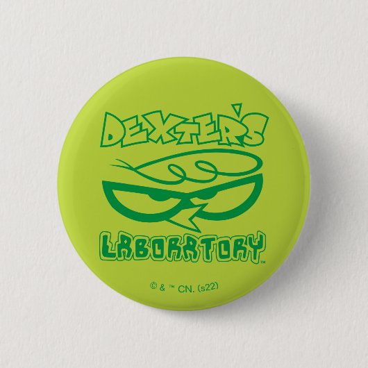 Dexter's Laboratory顔ロゴ 缶バッジ (正面)
