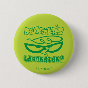 Dexter's Laboratory顔ロゴ 缶バッジ