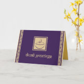 DeyaのエレガントなDiwaliの挨拶状 カード (黄色い花)