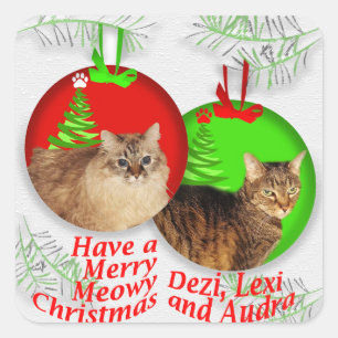 Dezizの世界のクリスマスのステッカー スクエアシール