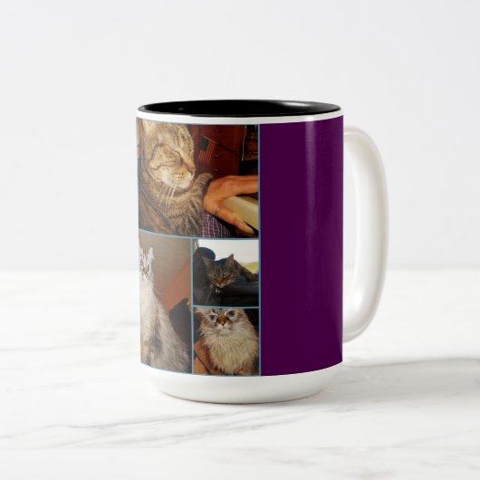 DezizWorldのコラージュ2の調子のマグ ツートーンマグカップ (正面右)