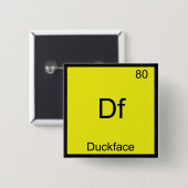 Df - あひる顔 元素記号 ミーム おもしろ 化学 缶バッジ (正面&裏面)
