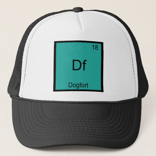 Df - ドッグフォートおもしろ化学記号Tシャツ キャップ (正面)
