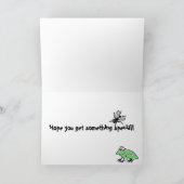 DF – 漫画おもしろいカエル誕生日カード カード (内部)