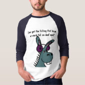 DF-耳が聞こえない単調できつい仕事のユーモアのワイシャツ Tシャツ (正面)