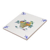 DFB01デルフトの果物かごのデザインのセラミックタイル タイル (側面)