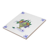 DFB06デルフトの果物かごのデザインのセラミックタイル タイル (側面)