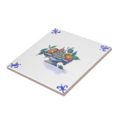 DFB07デルフトの果物かごのデザインのセラミックタイル タイル (側面)