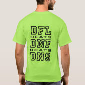 DFLはDNFのビートDNS -黒--を打ちます Tシャツ (裏面)