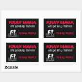 DFTZ STICKER KRAV MAGA 長方形シール (シート)
