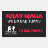 DFTZ STICKER KRAV MAGA 長方形シール (正面)