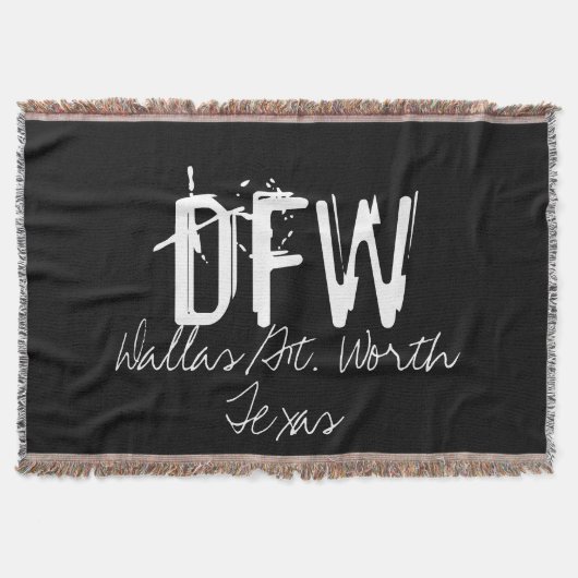 DFWダラスエアポートコード スローブランケット (正面)