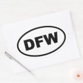 DFWダラスフォートワース 楕円形シール (封筒)