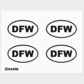 DFWダラスフォートワース 楕円形シール (シート)