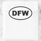 DFWダラスフォートワース 楕円形シール (バッグ)