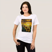 DGペインティングスのひまわり畑Tシャツ トライブレンドTシャツ (正面全面)