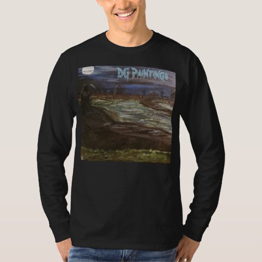 DGペインティングス 忍び寄る死神(青)V3 Tシャツ (正面)