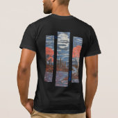 DGペインティングス 日没 / 満月の川 Tシャツ (裏面)
