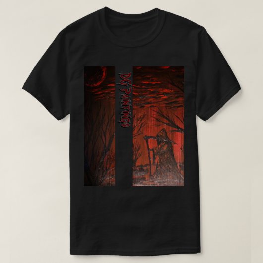 DGペインティングス 死神 (レッド) Tシャツ (デザイン正面)