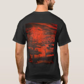 DGペインティングス 赤い月が昇る Tシャツ (裏面)