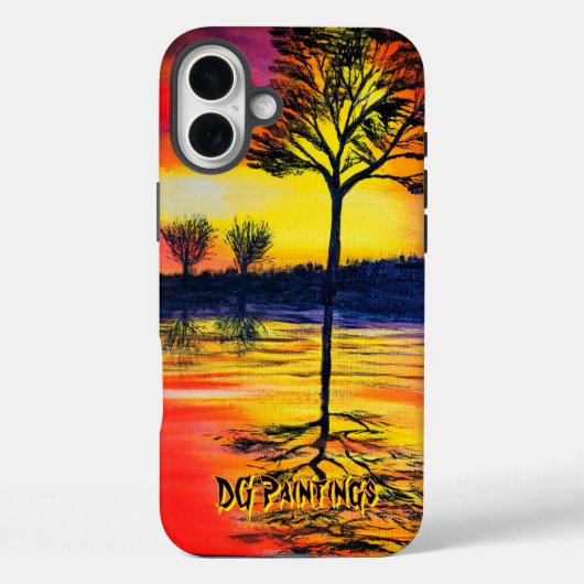 DGペイント 暖かい太陽の反射 Case-Mate iPhoneケース (裏面)