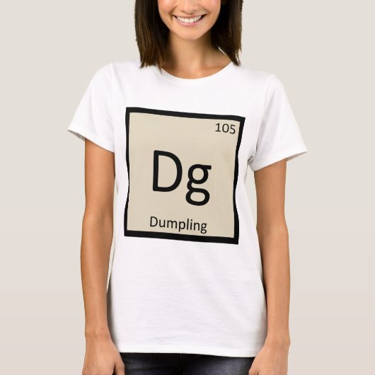 Dg -ゆで団子の前菜化学周期表 tシャツ (正面)