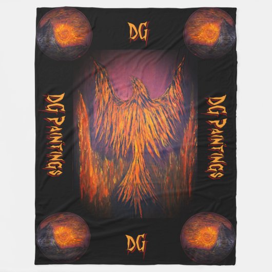 DG ファイアーフェニックス  フリースブランケット (正面)