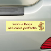 DG-救助犬、別名イヌ属のperfectis バンパーステッカー (車上)