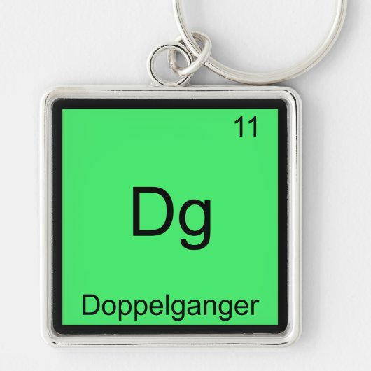 Dg - Dopelganger化学要おもしろい素シンボル キーホルダー (正面)