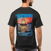 DG Paintings サンセット セイル セントラル スクエア NY Tシャツ (裏面)