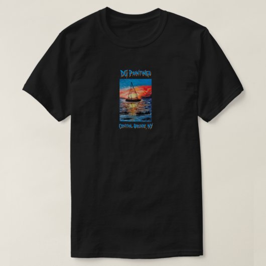 DG Paintings サンセット セイル セントラル スクエア NY Tシャツ 2 (デザイン正面)