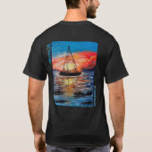 DG Paintings サンセット セイル セントラル スクエア NY Tシャツ 2 (裏面)