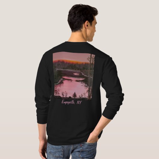 DG Paintings Empeyville Pond Sunset long sleeve  Tシャツ (裏面フル)